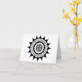 Carte Couronne de fleurs Zen Mandala (Fleur jaune)