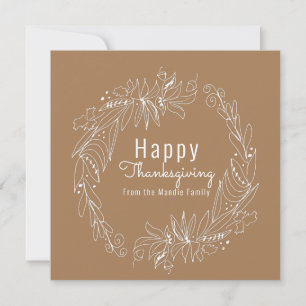 Carte Couronne de glands de Thanksgiving Illustration de
