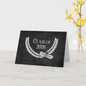 Carte Couronne de laurier de remise des diplômes pour 20 (Fleur jaune)
