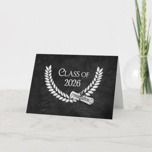 Carte Couronne de laurier de remise des diplômes pour 20 (Devant)