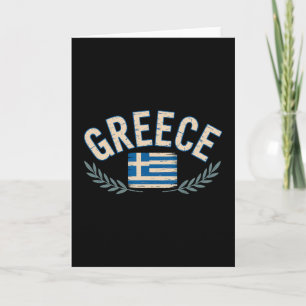 Carte Couronne de laurier du drapeau grec Souvenir de vo