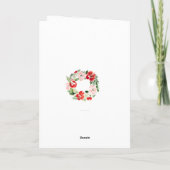 Carte Couronne de Noël aquarelle Joy belle (Dos)