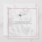 Carte Couronne de Noël botanique élégante (Dos)