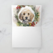Carte Couronne de Noël Cockapoo Chien festif (Intérieur)