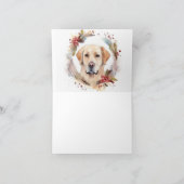 Carte Couronne de Noël festive du Labrador (Intérieur)