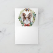 Carte Couronne de Noël festive Papillon (Intérieur)