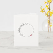 Carte Couronne de Noël minimaliste (Fleur jaune)
