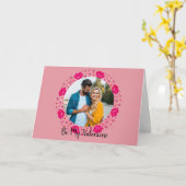 Carte Couronne de photo de chéri (Fleur jaune)