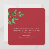 Carte Couronne de verdure minimale de Noël (Dos)