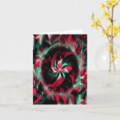 Carte Couronne de Yule tournante.... (Fleur jaune)