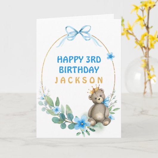 Carte Couronne d'or d'ours (Fleur jaune)