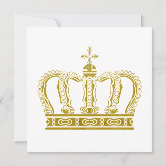 Carte Couronne d'or - luxe royal (Devant)