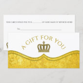 Carte Couronne d'or - luxe royal 2 (Devant / Derrière)
