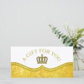 Carte Couronne d'or - luxe royal 2 (Debout devant)