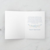 Carte Couronne Fleurie Bleue Anniversaire Femme (Intérieur)