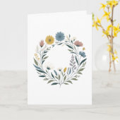 Carte Couronne florale de printemps (Fleur jaune)