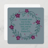 Carte Couronne florale Vide Religieux Occasions spéciale (Devant / Derrière)