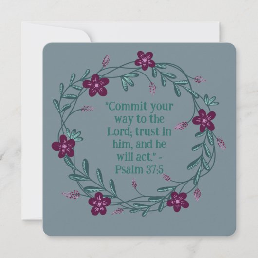 Carte Couronne florale Vide Religieux Occasions spéciale (Devant)