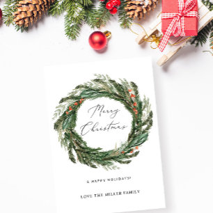 Carte Couronne - Joyeux Noël