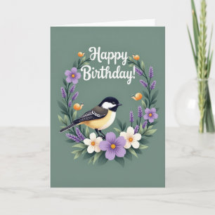 Carte Couronne Oiseau Joyeux
