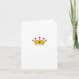 Carte couronne, prince ou princesse, carte mignonn