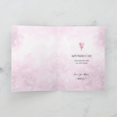 Carte Couronne rose or floral sur mesure Photo Fête des (Intérieur)