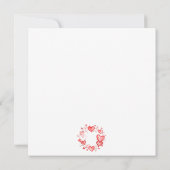 Carte Couronne rouge romantique de cœurs roses pour la S (Dos)