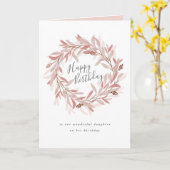 Carte Couronne rustique joyeux anniversaire (Fleur jaune)