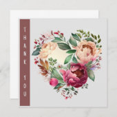 Carte Couronne vintage en forme de coeur (Devant / Derrière)