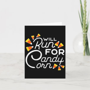 Carte Courra pour le marathon Candy Corn Halloween drôle