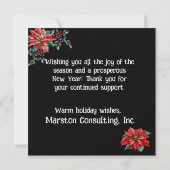 Carte Courrier de vacances, Cardinaux rouges - Noël d'af (Dos)