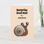 Carte Courrier Escargot Anniversaire Personnalisable (Devant)