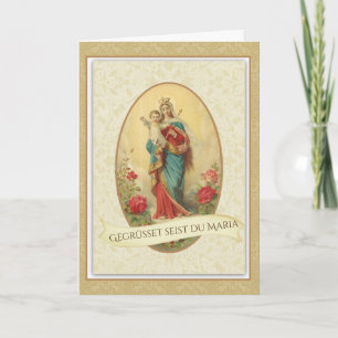 CARTE COURRIER MARY PRAYER EN CATHOLIQUE ALLEMAND