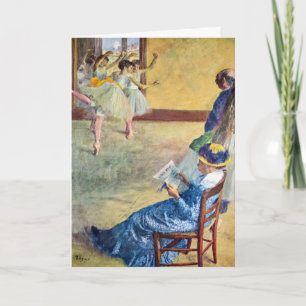 Carte Cours de danse, la salle de danse par Edgar Degas