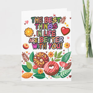 Carte Cours de gâteau et fleurs bohèmes pour la Saint-Va