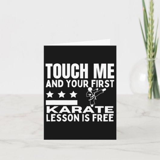 Carte Cours De Karaté Pour Coach Gratuit Funny Karateka (Devant)