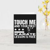 Carte Cours De Karaté Pour Coach Gratuit Funny Karateka (Fleur jaune)
