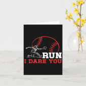 Carte Cours Je Vous Ose Drôle Catcher Baseball Pla Baseb (Fleur jaune)