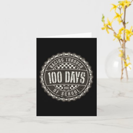 Carte Course à travers 100 jours d'école - Motorcycle Di (Fleur jaune)