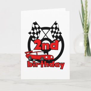 Carte Course automobile 2e anniversaire Tshirts et cadea
