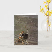 Carte Course d'autruche - (Fleur jaune)