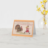 Carte Course de la dinde de Thanksgiving (Fleur jaune)