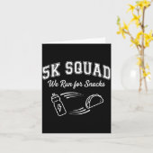 Carte Course de marathon 5K jour de course Squad drôle a (Fleur jaune)