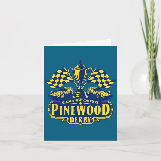 Carte Course de Pinewood derby de louveteaux drapeau à d (Devant)