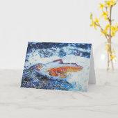 Carte Course de saumon ! (Fleur jaune)