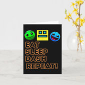 Carte Course de sommeil répétition jeu vidéo géométrie j (Fleur jaune)