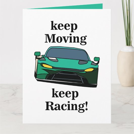 Carte Course de voitures de course Anniversaire (Devant)