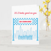 Carte Course personnalisée de 26,2 miles Marathon de Chi (Fleur jaune)