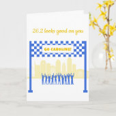 Carte Course personnalisée de 42,2 km au Marathon de Bos (Fleur jaune)