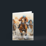 Carte Courses Brother Horse Anniversaire<br><div class="desc">Facile modifier la conception de carte de voeux de course de cheval,  choix parfait pour tous les fans de course de cheval et de sport,  faire une grande impression avec cette conception de carte aujourd'hui.</div>
